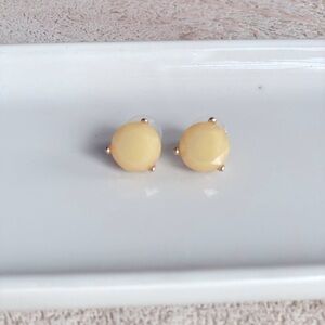 LOFT Cream and Gold Post Earrings